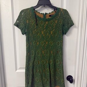 Forever 21 Green Lace Mini Dress